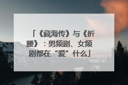《藏海传》与《折腰》：男频剧、女频剧都在“爱”什么