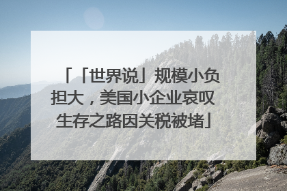 「世界说」规模小负担大，美国小企业哀叹生存之路因关税被堵