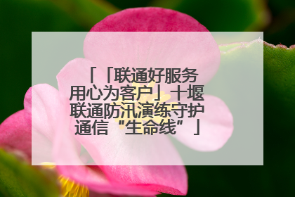 「联通好服务 用心为客户」十堰联通防汛演练守护通信“生命线”