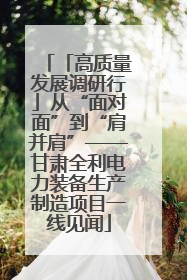「高质量发展调研行」从“面对面”到“肩并肩”——甘肃全利电力装备生产制造项目一线见闻