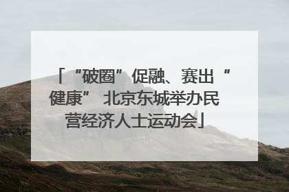 “破圈”促融、赛出“健康” 北京东城举办民营经济人士运动会