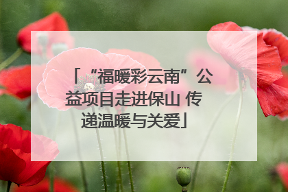 “福暖彩云南”公益项目走进保山 传递温暖与关爱