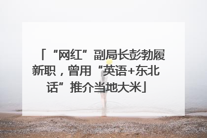 “网红”副局长彭勃履新职，曾用“英语+东北话”推介当地大米
