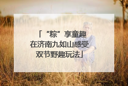 “粽”享童趣 在济南九如山感受双节野趣玩法
