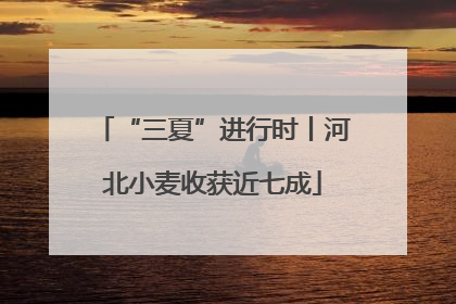 “三夏”进行时丨河北小麦收获近七成