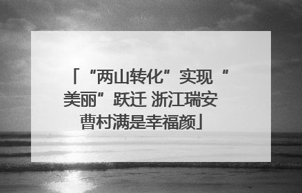 “两山转化”实现“美丽”跃迁 浙江瑞安曹村满是幸福颜