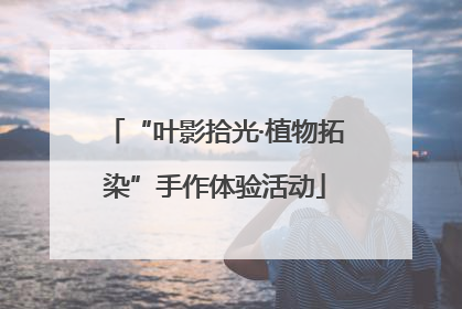 “叶影拾光·植物拓染”手作体验活动