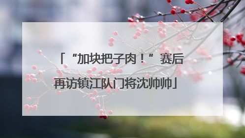 “加块把子肉！”赛后再访镇江队门将沈帅帅
