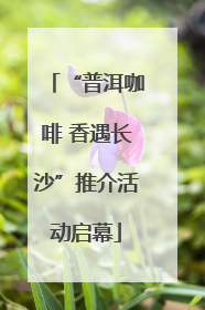 “普洱咖啡 香遇长沙”推介活动启幕