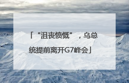 “沮丧愤慨”，乌总统提前离开G7峰会