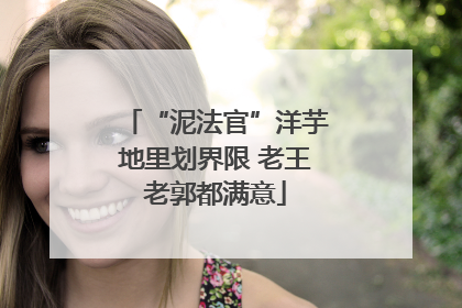 “泥法官”洋芋地里划界限 老王老郭都满意