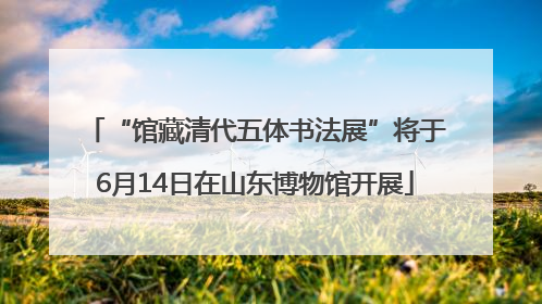 “馆藏清代五体书法展”将于6月14日在山东博物馆开展
