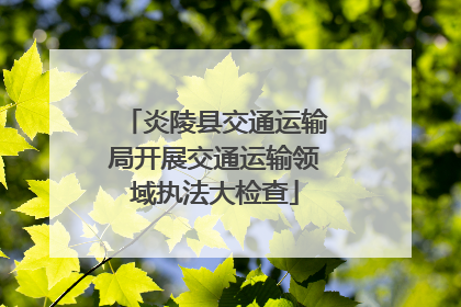 炎陵县交通运输局开展交通运输领域执法大检查