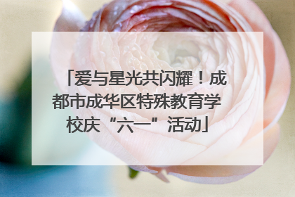 爱与星光共闪耀！成都市成华区特殊教育学校庆“六一”活动