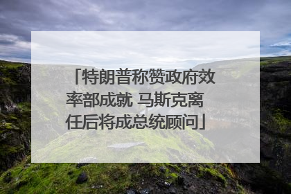 特朗普称赞政府效率部成就 马斯克离任后将成总统顾问