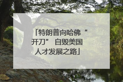 特朗普向哈佛“开刀” 自毁美国人才发展之路