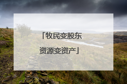 牧民变股东 资源变资产