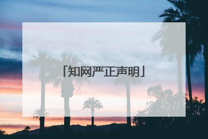 知网严正声明