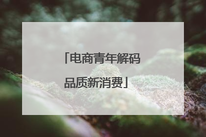 电商青年解码品质新消费