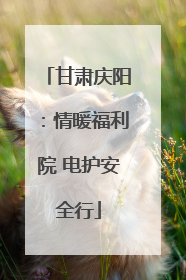 甘肃庆阳：情暖福利院 电护安全行