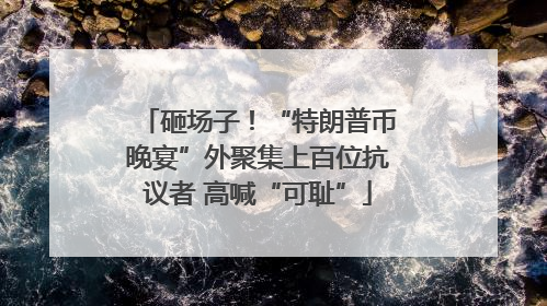 砸场子！“特朗普币晚宴”外聚集上百位抗议者 高喊“可耻”