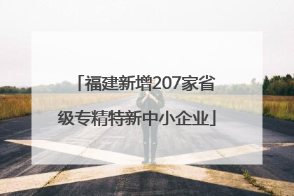 福建新增207家省级专精特新中小企业