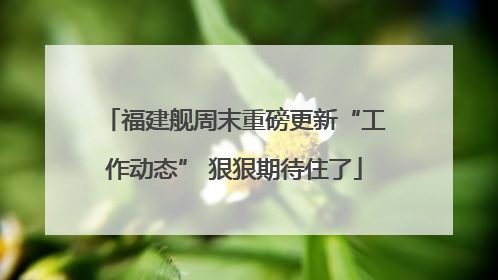 福建舰周末重磅更新“工作动态” 狠狠期待住了