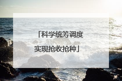 科学统筹调度实现抢收抢种