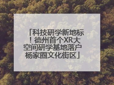 科技研学新地标！德州首个XR大空间研学基地落户杨家圈文化街区