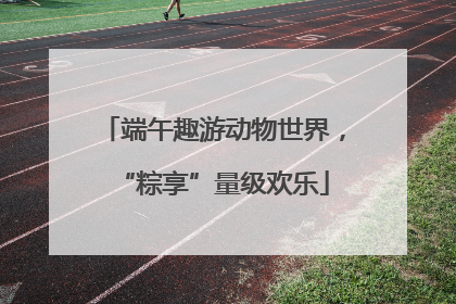 端午趣游动物世界，“粽享”量级欢乐