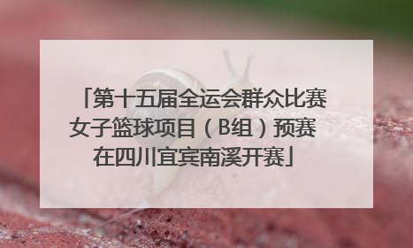 第十五届全运会群众比赛女子篮球项目（B组）预赛在四川宜宾南溪开赛