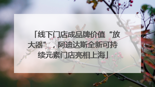 线下门店成品牌价值“放大器”，阿迪达斯全新可持续元素门店亮相上海