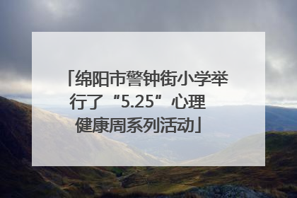 绵阳市警钟街小学举行了“5.25”心理健康周系列活动