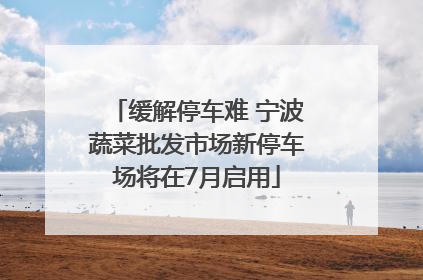 缓解停车难 宁波蔬菜批发市场新停车场将在7月启用