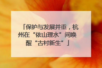 保护与发展并重，杭州在“依山理水”间唤醒“古村新生”
