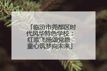 临汾市尧都区时代风华特色学校：红歌飞扬颂党恩 童心筑梦向未来