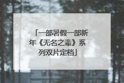 一部暑假一部新年《无名之辈》系列双片定档