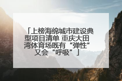 上榜海绵城市建设典型项目清单 重庆大田湾体育场既有“弹性”又会“呼吸”