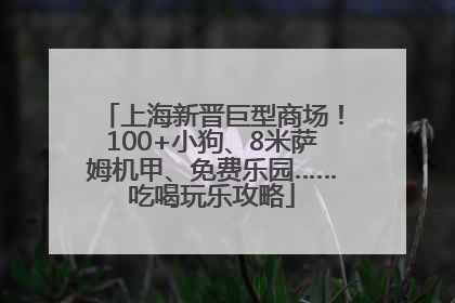 上海新晋巨型商场！100+小狗、8米萨姆机甲、免费乐园……吃喝玩乐攻略