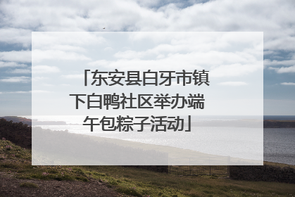 东安县白牙市镇下白鸭社区举办端午包粽子活动