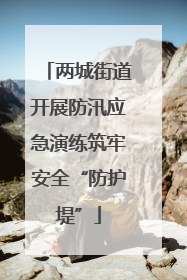 两城街道开展防汛应急演练筑牢安全“防护堤”