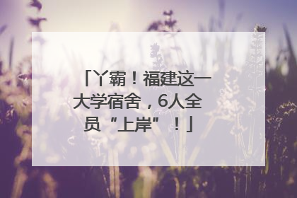 丫霸！福建这一大学宿舍，6人全员“上岸”！