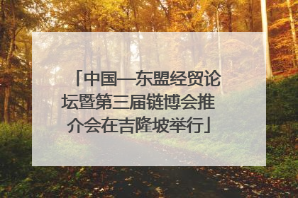 中国—东盟经贸论坛暨第三届链博会推介会在吉隆坡举行