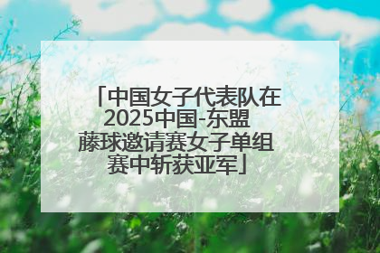 中国女子代表队在2025中国-东盟藤球邀请赛女子单组赛中斩获亚军