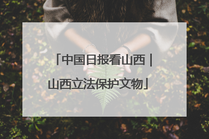 中国日报看山西｜山西立法保护文物