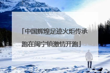 中国辉煌足迹火炬传承跑在闽宁镇激情开跑