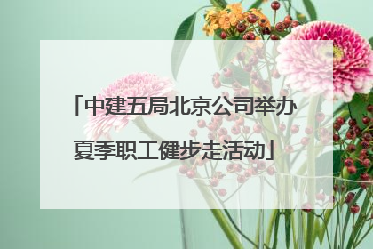 中建五局北京公司举办夏季职工健步走活动