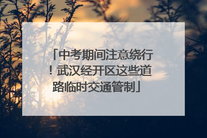 中考期间注意绕行！武汉经开区这些道路临时交通管制