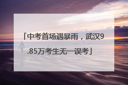 中考首场遇暴雨，武汉9.85万考生无一误考
