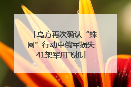 乌方再次确认“蛛网”行动中俄军损失41架军用飞机